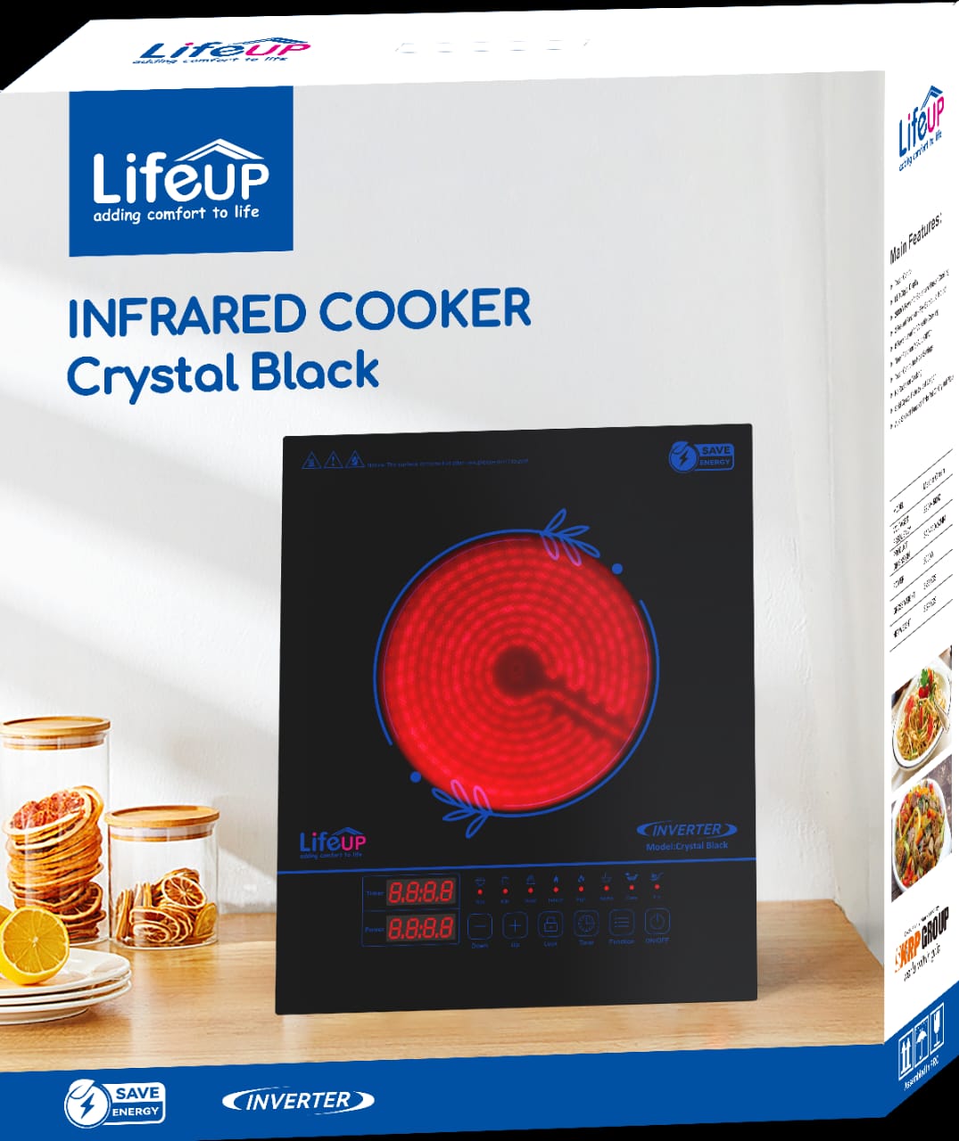 LifeUP Infrared Cooker Crystal Black