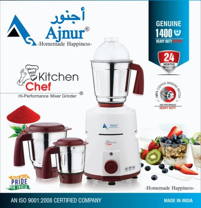 Ajnur Kitchen Chef 1400W Blender Plus Mixer Grinder